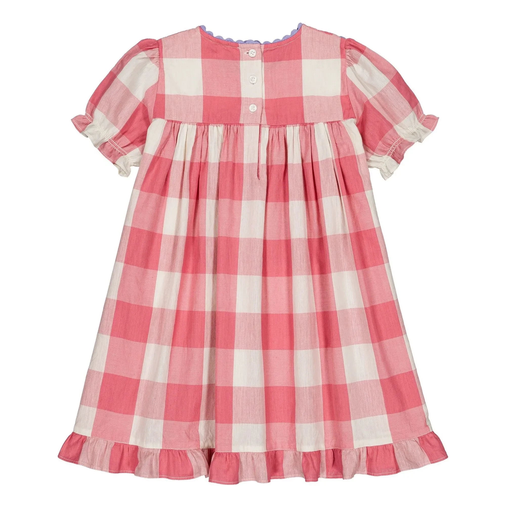 Hola Simone - Vestido de cuadros Louisette | Rosa