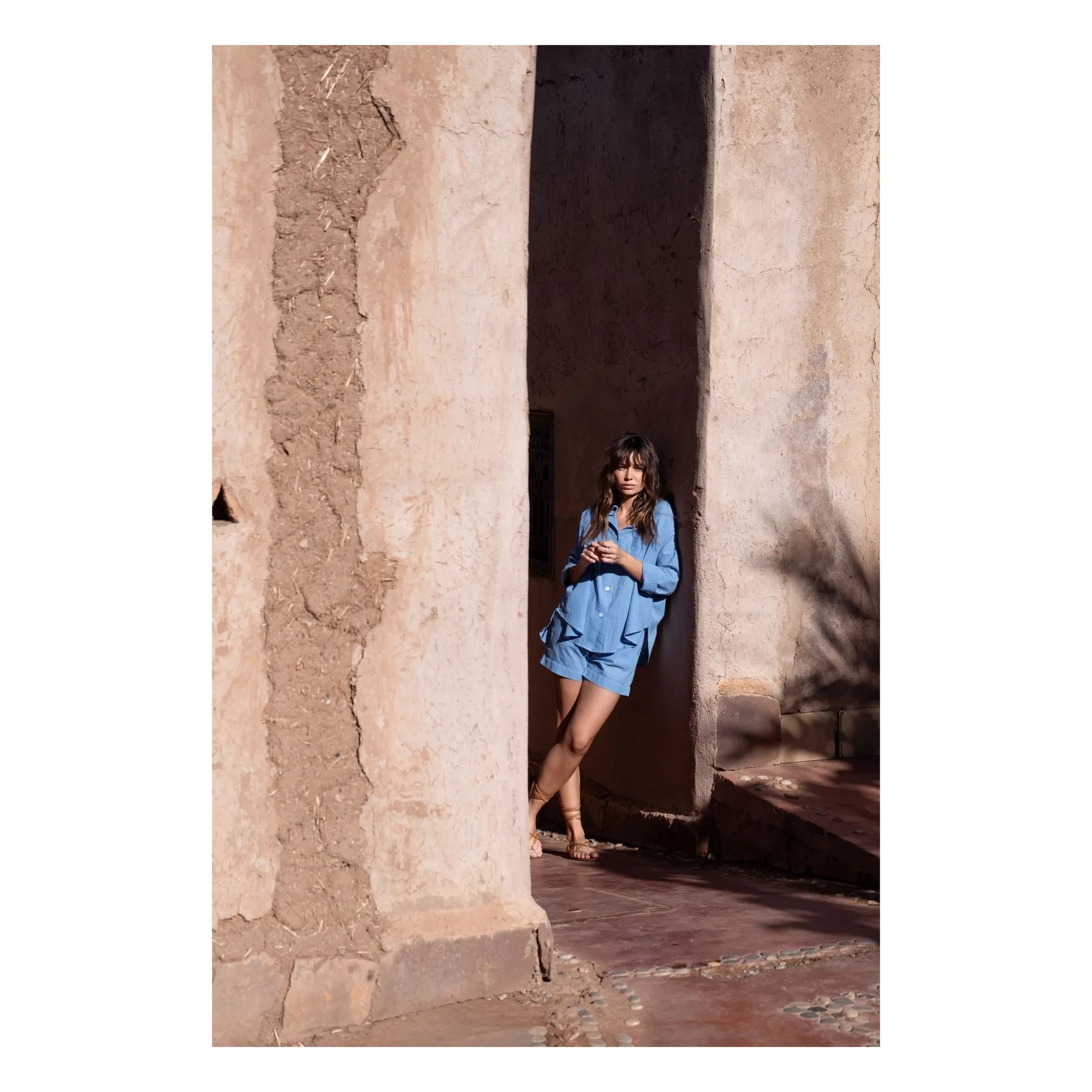 Maison Saint Julien - Camisa de Voile de Algodón Ramatuelle | Azul Celeste
