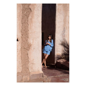 Maison Saint Julien - Camisa de Voile de Algodón Ramatuelle | Azul Celeste