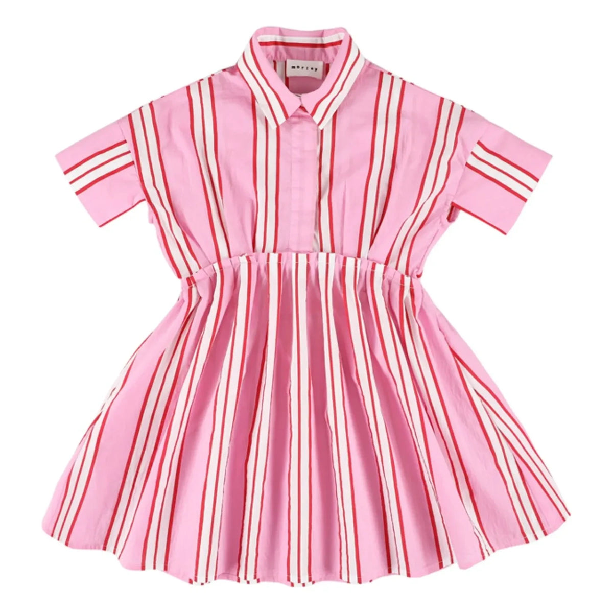 Morley - Vestido Xoe a rayas | Rosa caramelo