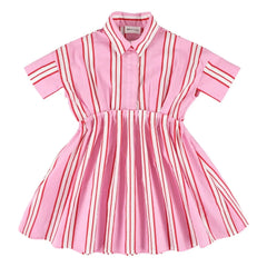 Morley - Vestido Xoe a rayas | Rosa caramelo