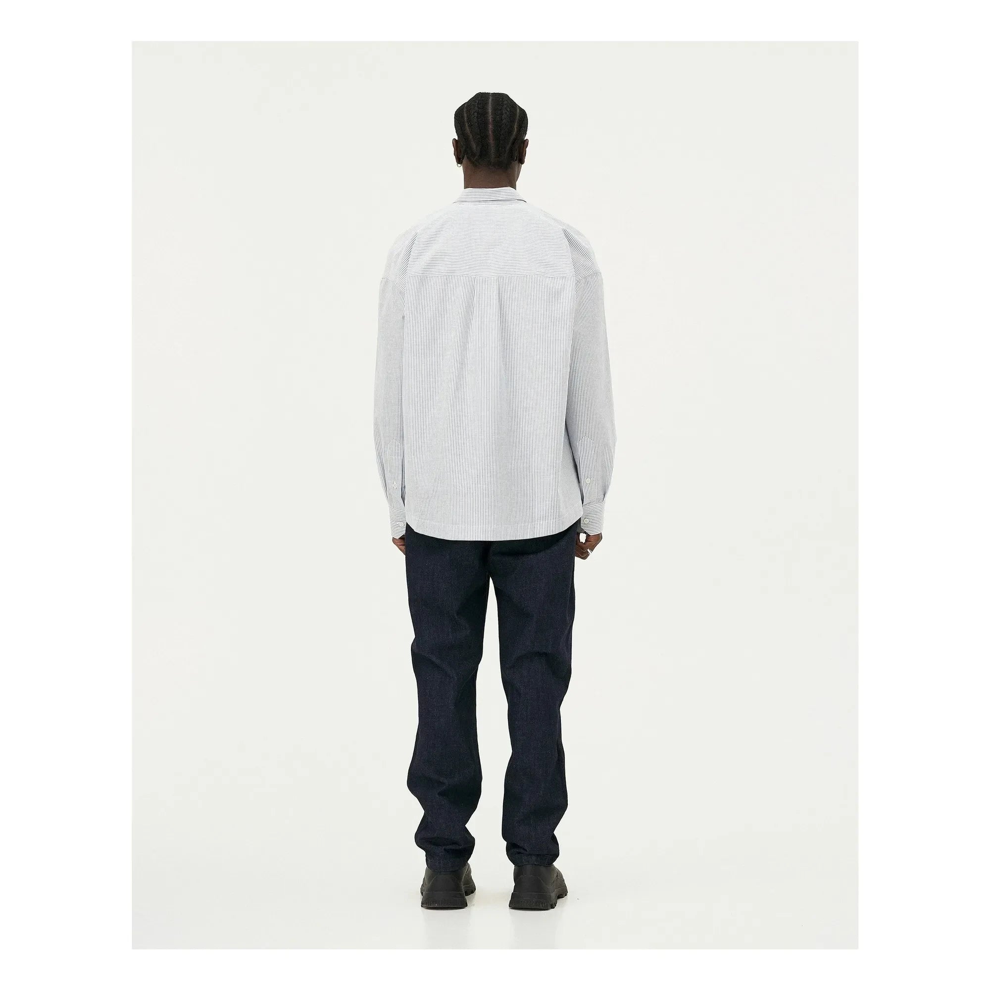 Noyoco - Camisa De Algodón Orgánico De Raya Bora | Azul Claro