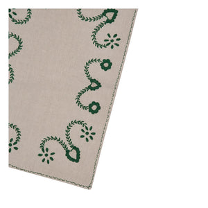 House of Capricorn - Juego de manteles individuales y servilletas bordados Viana | Verde