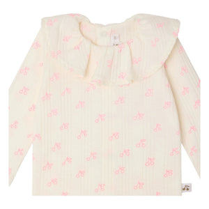 Bonpoint - Conjunto de camiseta y leggings de algodón orgánico Jelsia Cerises | Crudo
