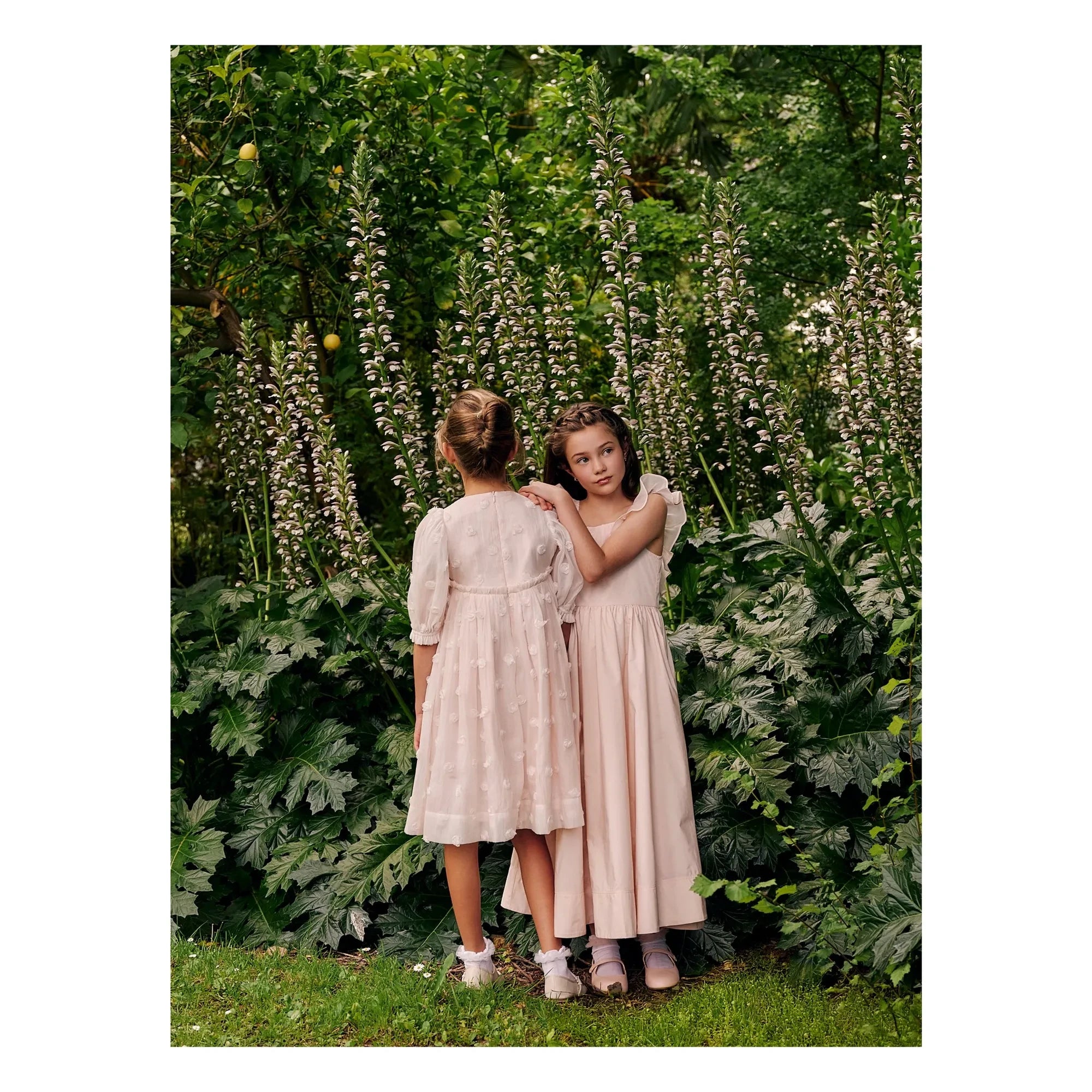 petite Amalie - Roses Organze Elbise | Lychee Pembe