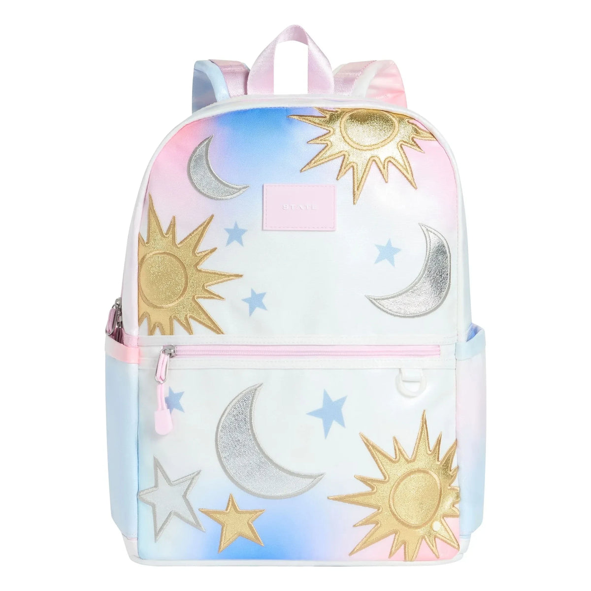 State Bags - Mochila de doble bolsillo Kane Irisé Céleste | Blanca