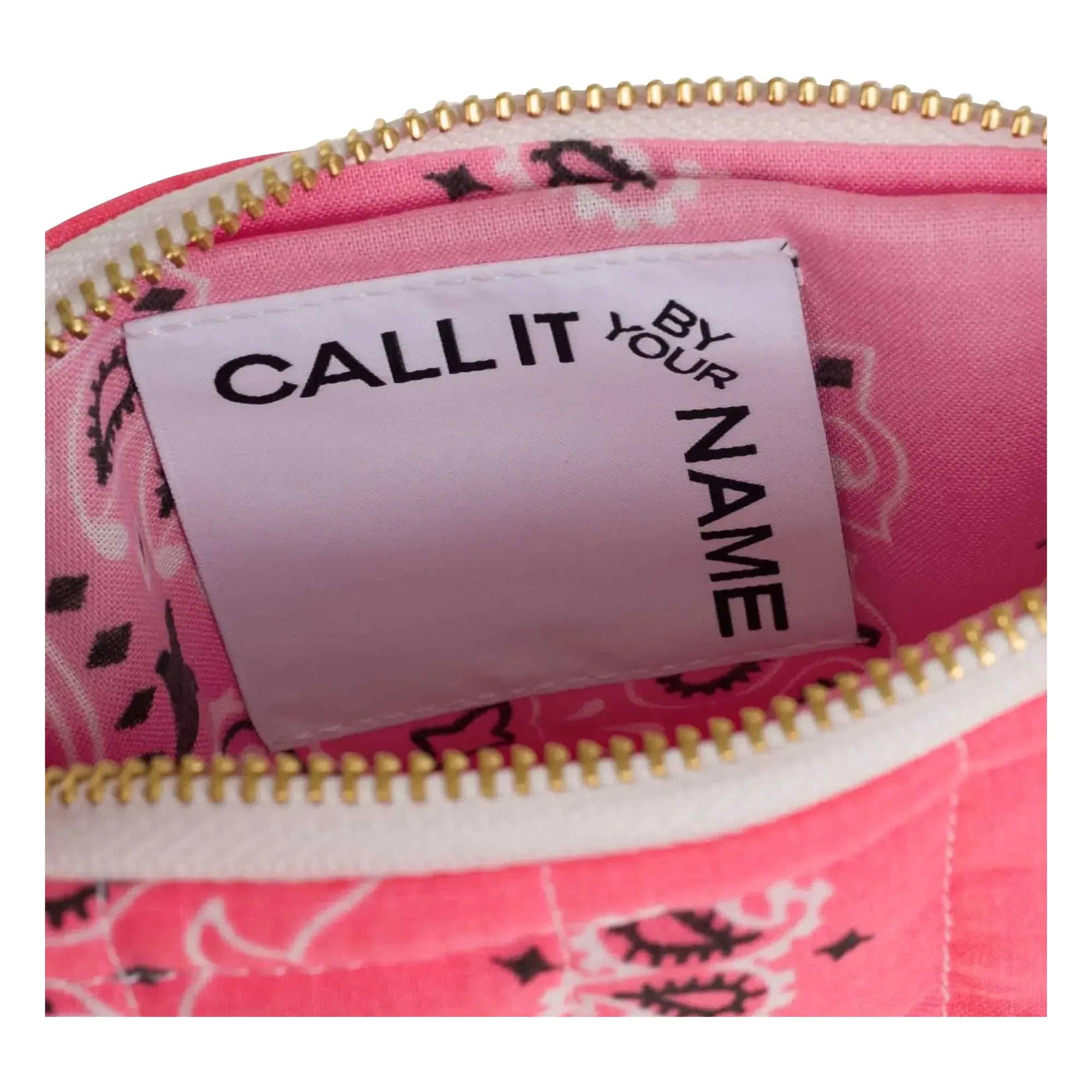 Call it by your name - Happy Face Cartera Mini Acolchada con Cremallera | Rosa