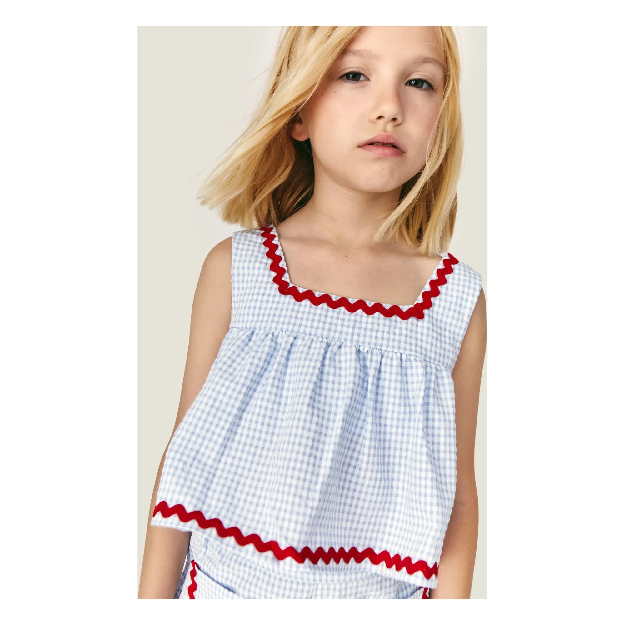 Mipounet - Top Sylvie Vichy | Azul Claro