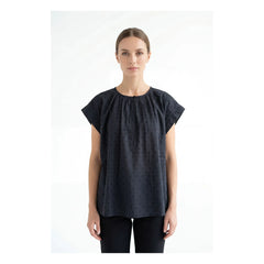 BELLEPIECE - Blusa de algodón Sistelo | Gris