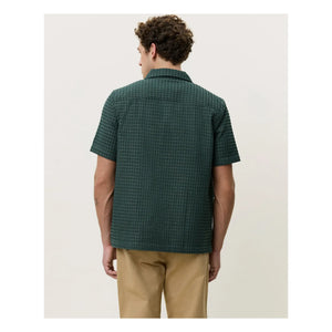 Les Deux - Camisa Chack Seersucker | Verde oscuro