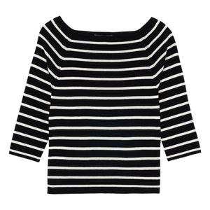 Bompard - Top marinero de seda y cachemir negro