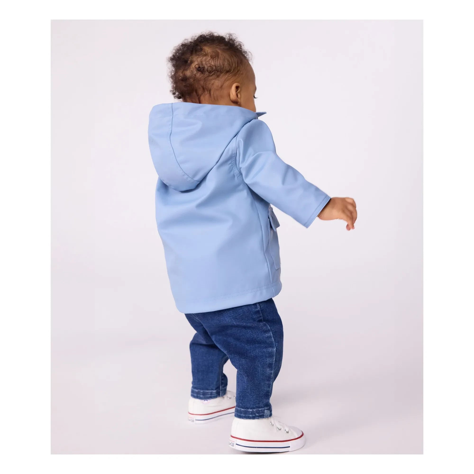 Petit Bateau - Abrigo impermeable icónico Geri en fibra reciclada Bebé | Azul