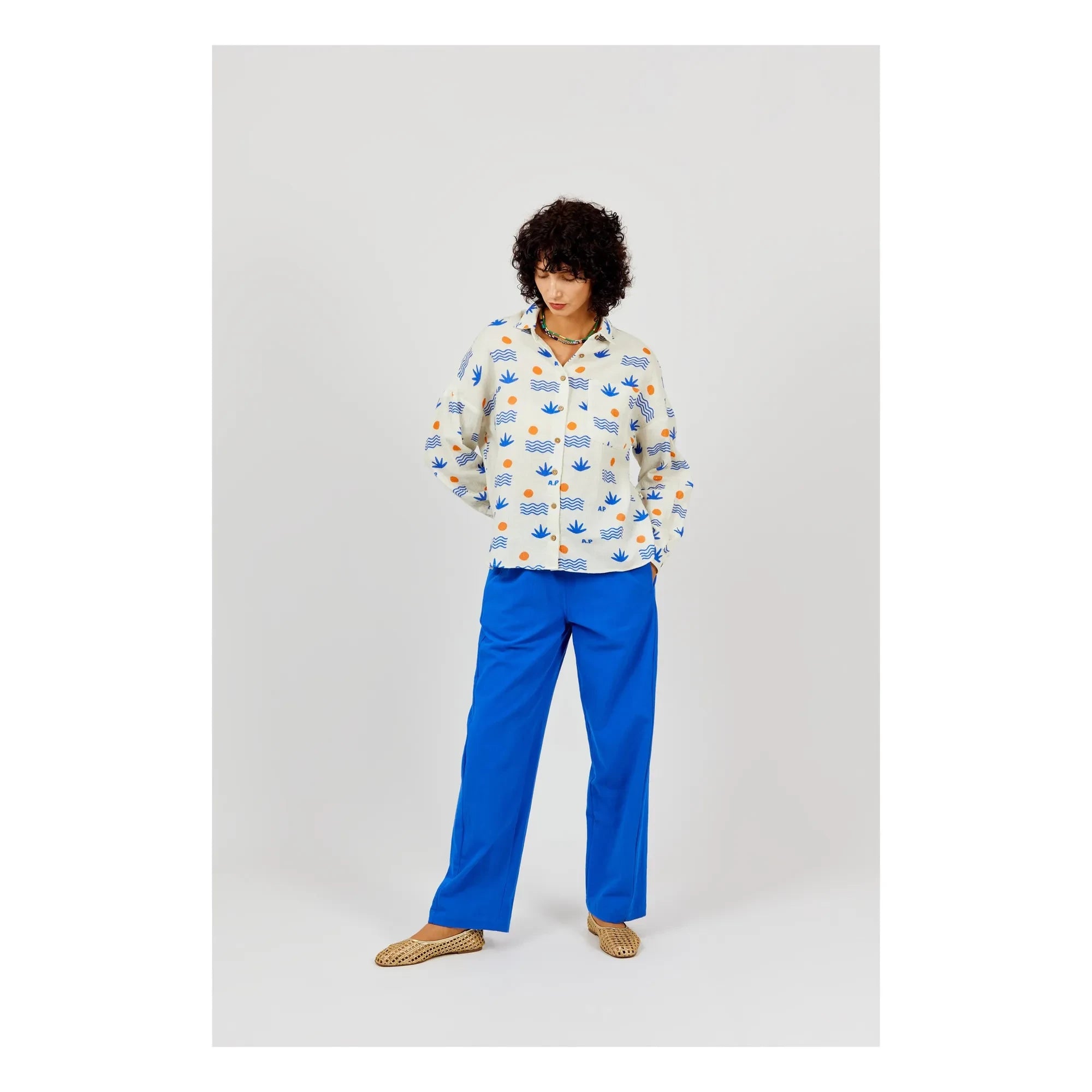 a.p - Pantalones de Algodón | Azul