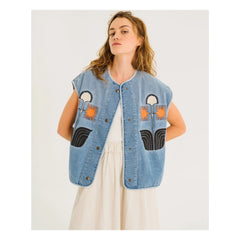 Tinsels - Chaqueta Vaquera sin Mangas Edel | Azul