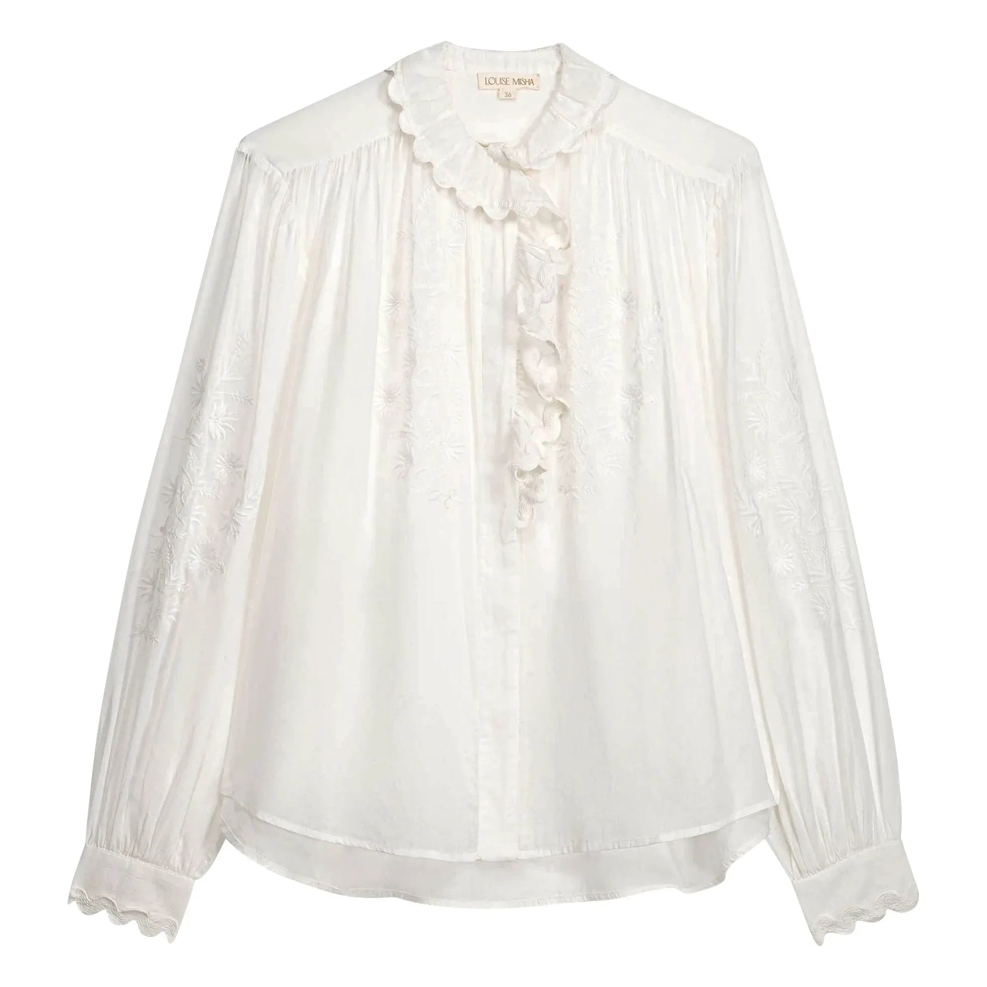 Louise Misha - Blusa Cora de Algodón Orgánico | Blanco