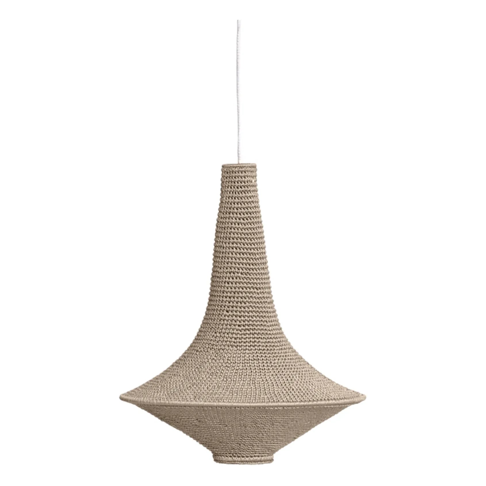 Hamimi - Lámpara colgante de ganchillo Wahad | Beige oscuro