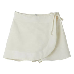 Fabula - Minifalda Fruncida | Blanca