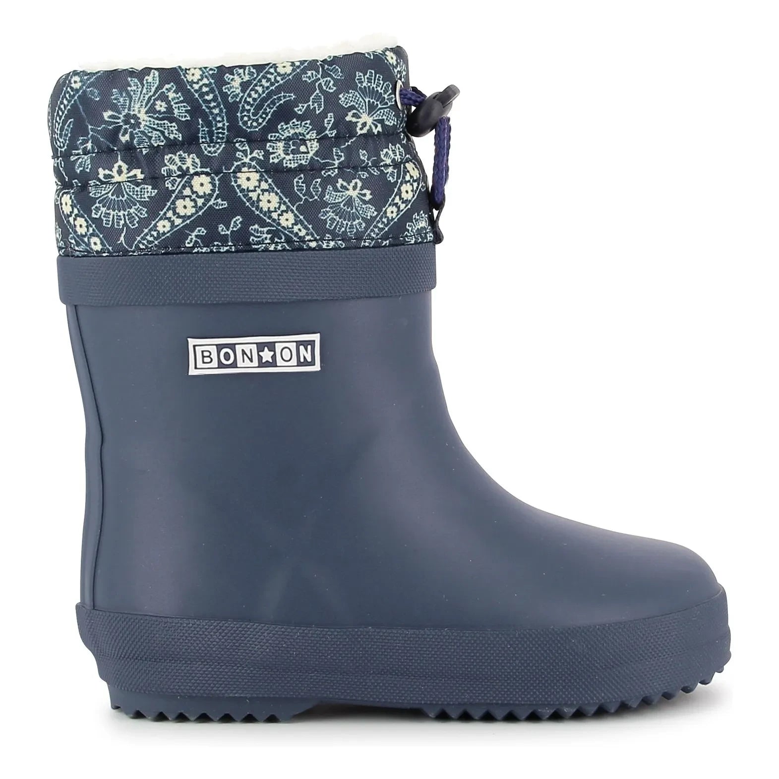 Bonton - Botas de agua de piel de oveja | Azul marino