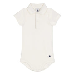 Petit Bateau - Body de cuello alto | Blanco