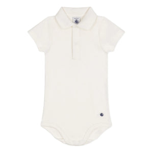 Petit Bateau - Body de cuello alto | Blanco
