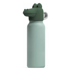 Liewood - Botella de agua Falk Cocodrilo - 350 ml | Menta/Verde hoja