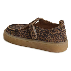 du Loua - Du Tilly Mocasín de ante estampado de leopardo | Marrón