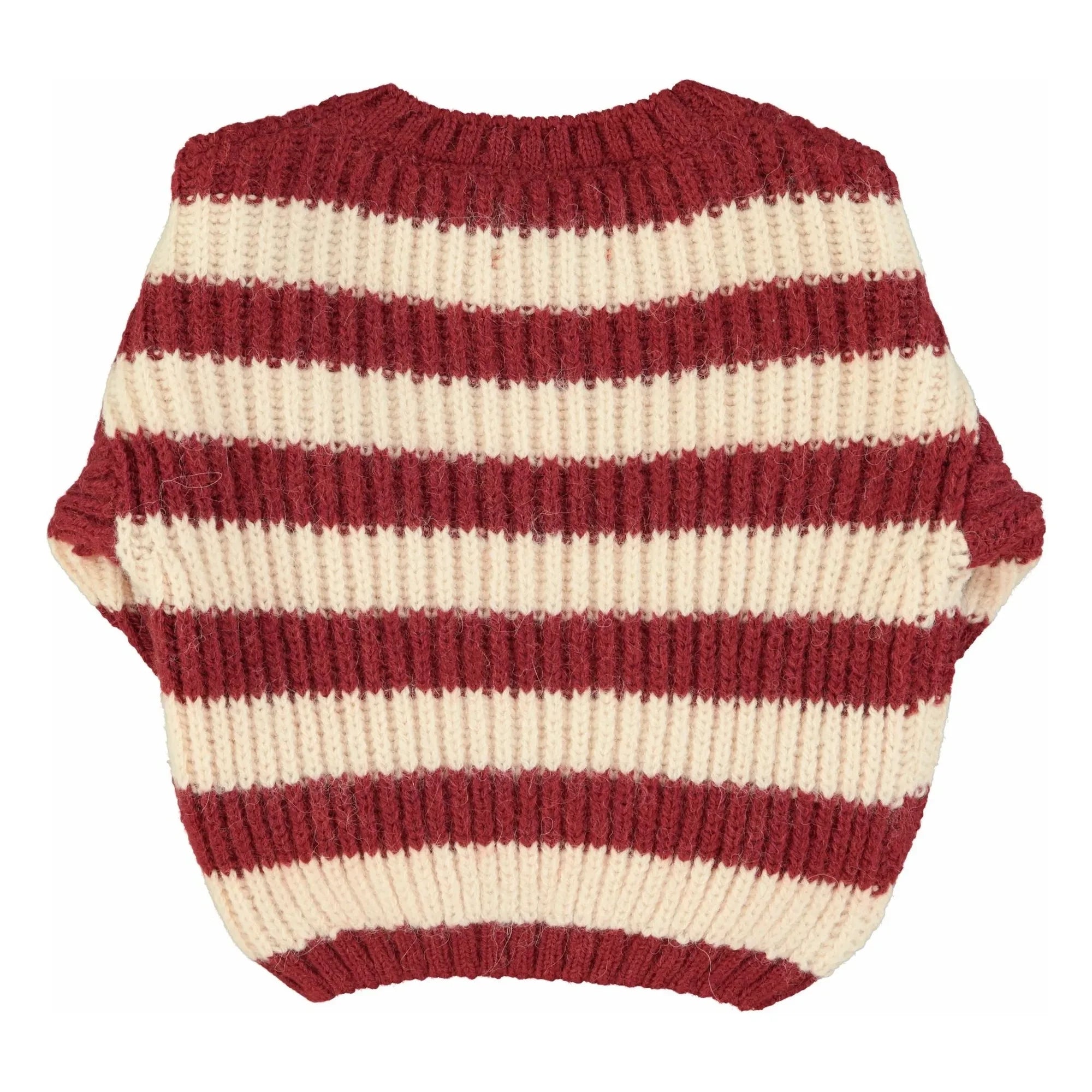 Piupiuchick - Jersey de lana a rayas | Burdeos