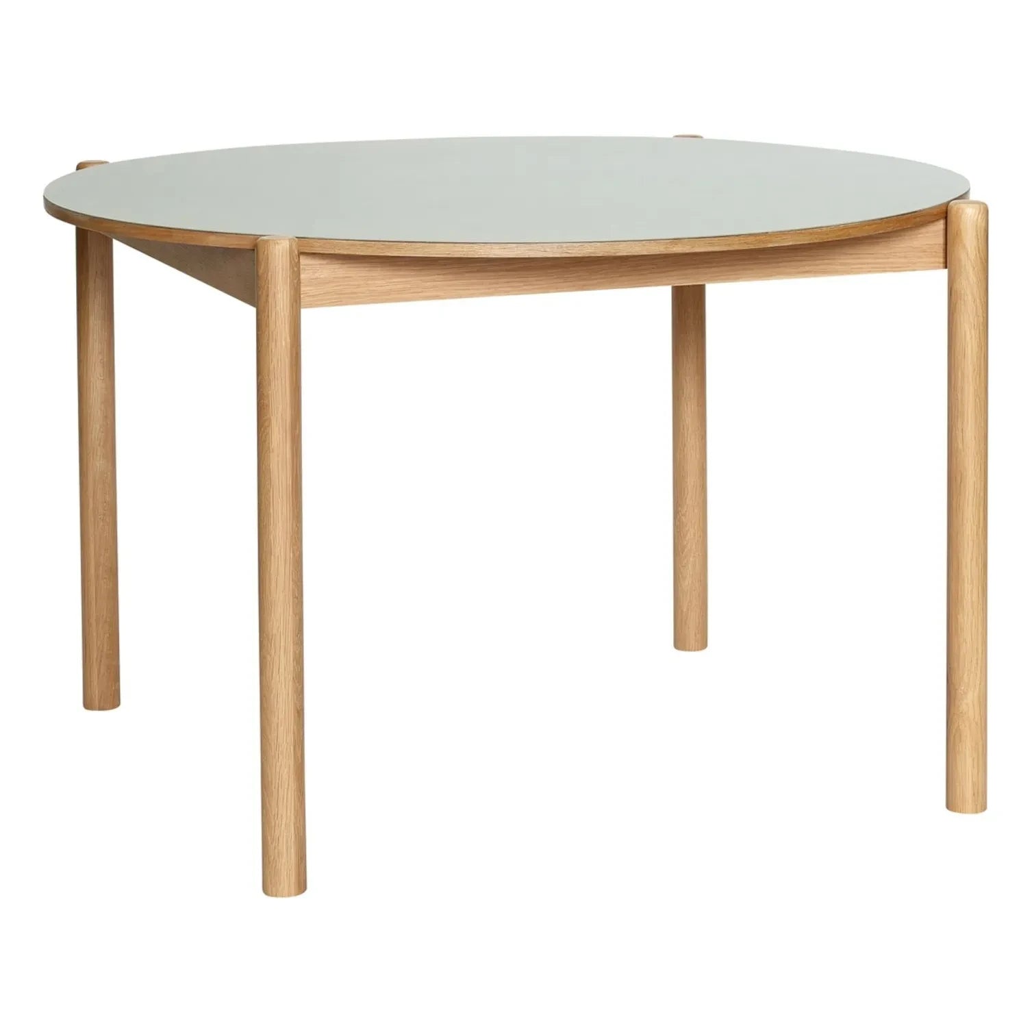 Hübsch - Mesa de comedor redonda oblicua | Gris claro