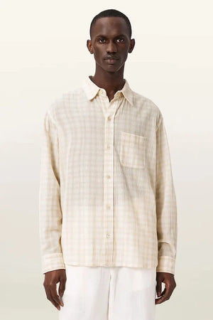 AllSaints Camisa de algodón para hombre TOYA