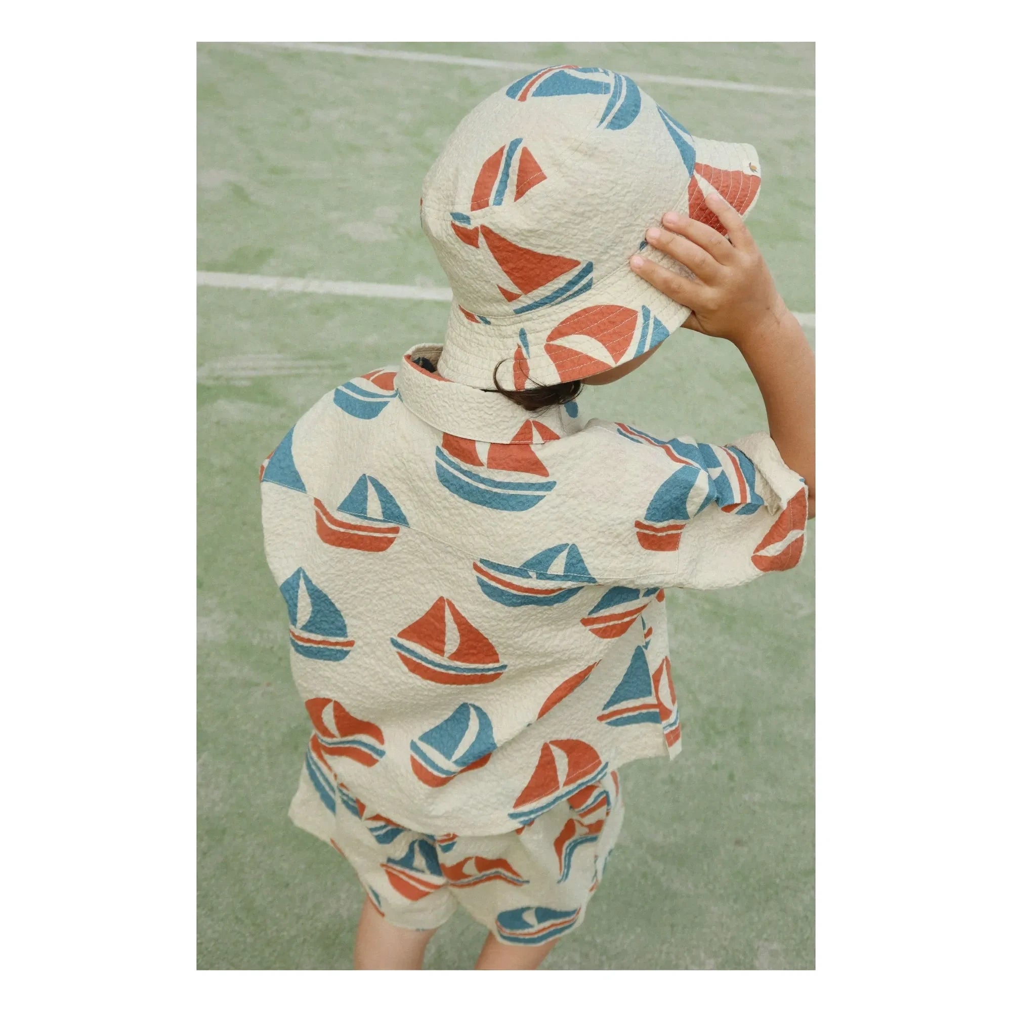 Konges Sløjd - Camisa de algodón orgánico Elliot Bateaux | Beige