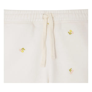 Bonpoint - Caroline Cherry Organic Cotton Fleece Shorts | Ecru