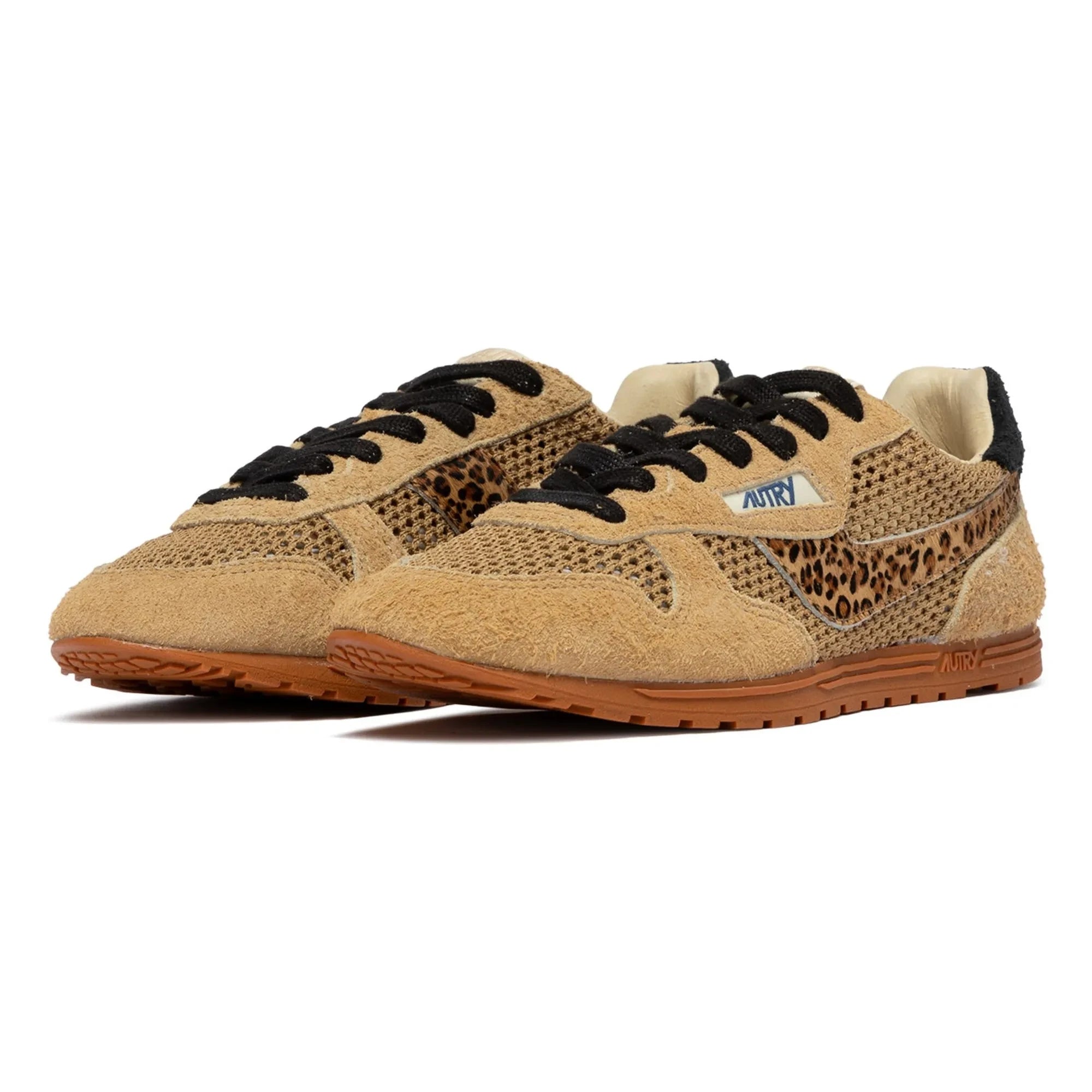 Zapatillas de ante Autry - Windspin Low Leopard | Camel