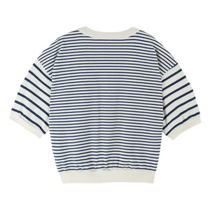 Emile et Ida - Sudadera de algodón orgánico a rayas marineras | Azul marino