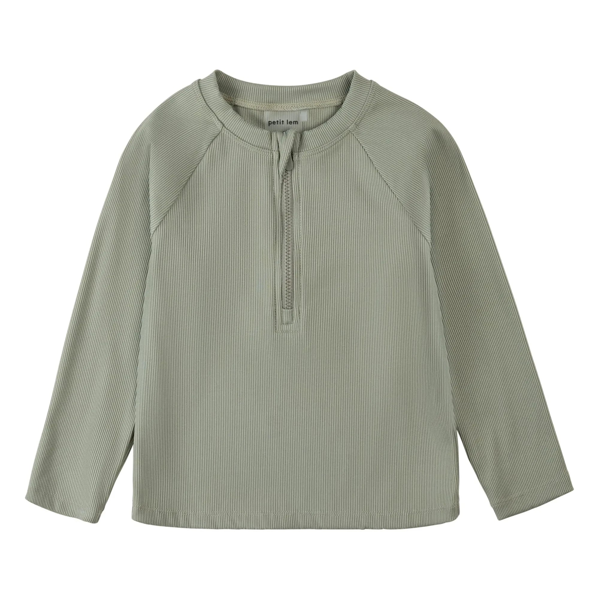 Petit Lem - Camiseta con textura y protección UV Fibras recicladas | Caqui
