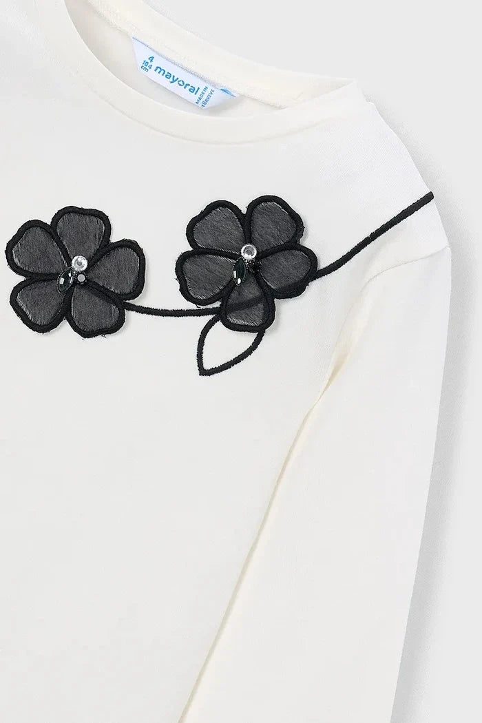 Blusa de manga larga Mayoral de algodón y elastano para niños