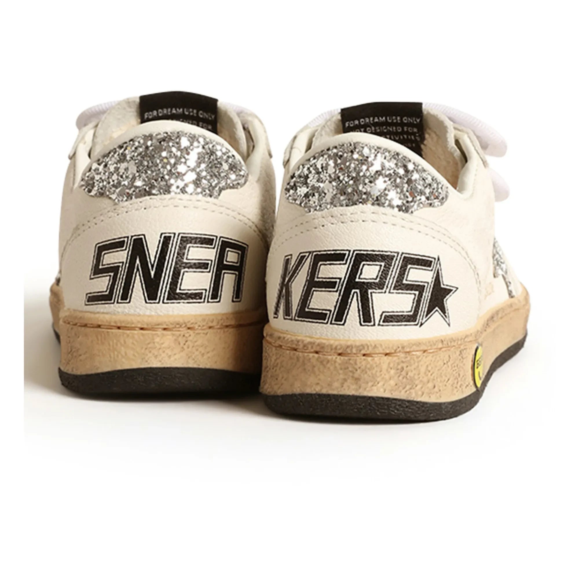 Golden Goose - Zapatillas con cierre de velcro y purpurina Ballstar | Plateado