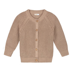 Yuki - Organik Pamuk Raglan Hırka | Bej