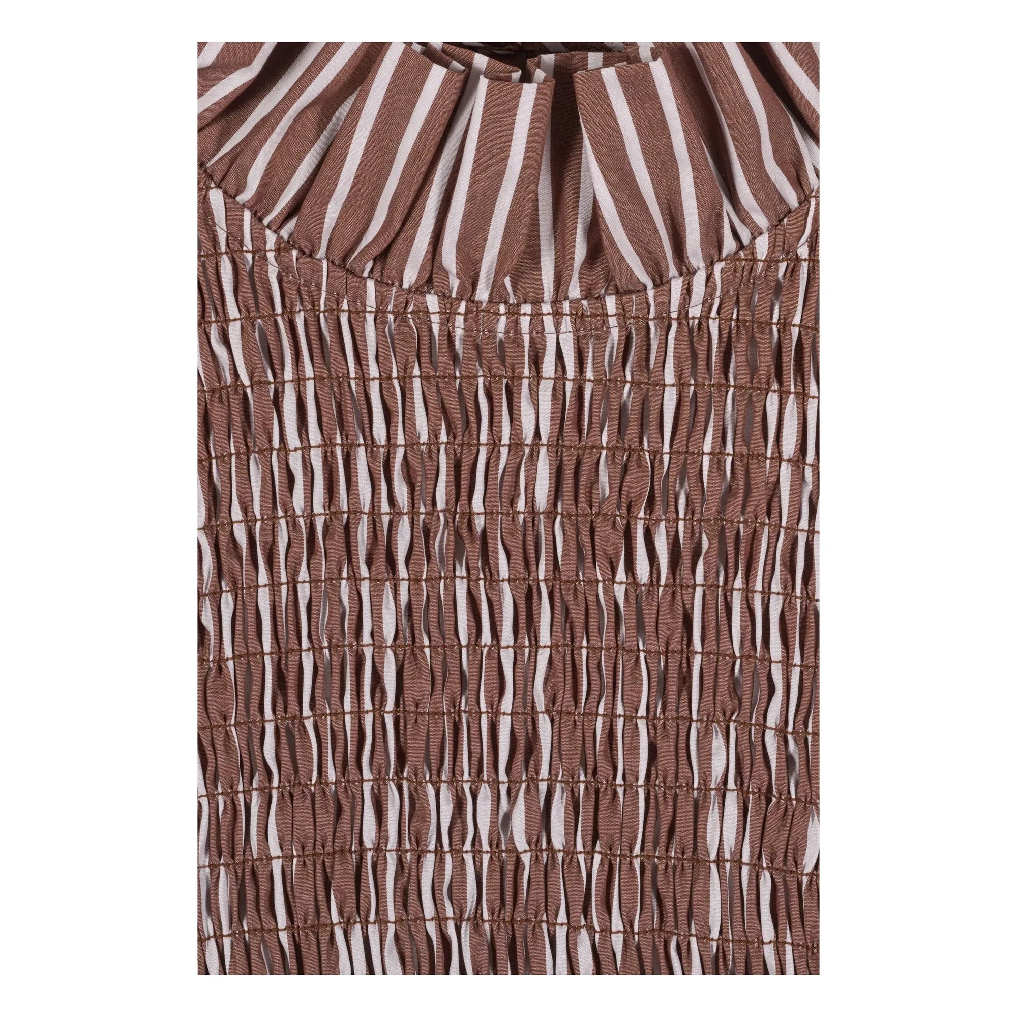 Maria de la Orden - Blusa de Rayas Aleria Algodón | Marrón