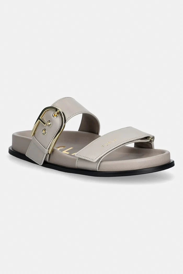 Chanclas planas de cuero para mujer Solea de Furla