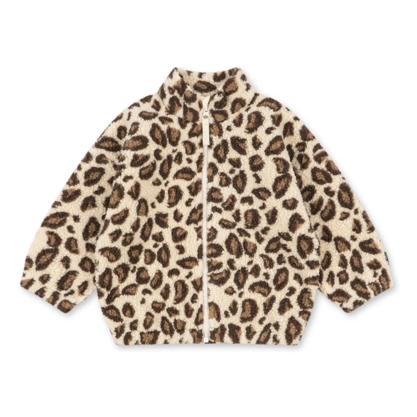 Konges Sløjd - Chaqueta Sherpa Jody Leopard de Fibra Reciclada | Beige
