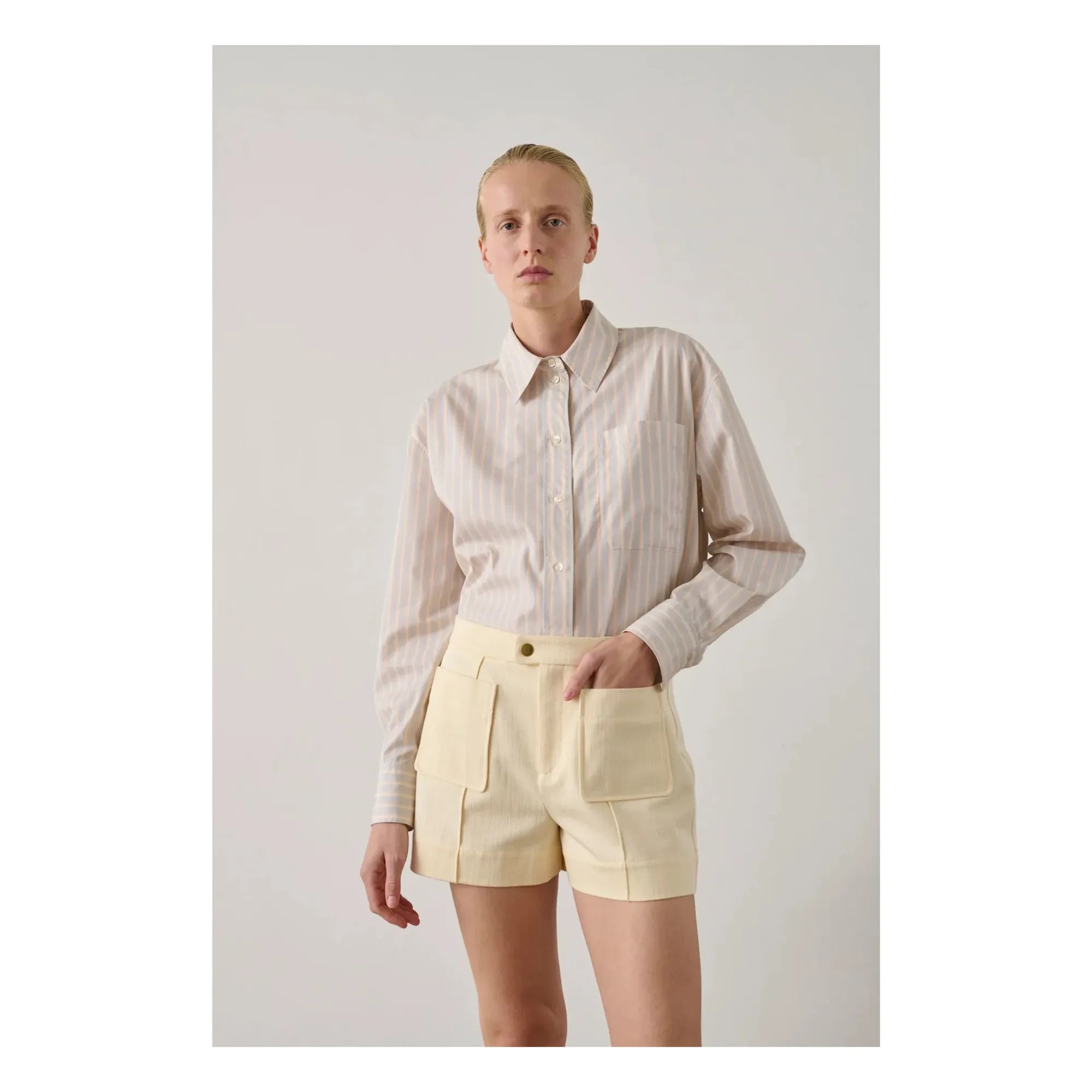 Soeur - Pantalón corto Hover de algodón | Crema
