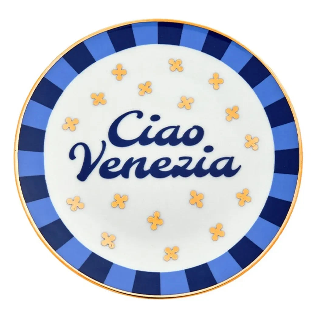 Bitossi - Plato Ciao Venezia | Azul