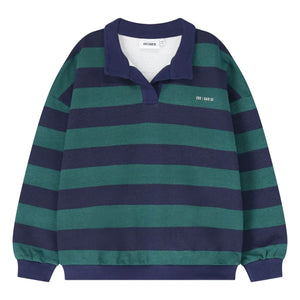 Cos I Said So - Polo de algodón orgánico a rayas | Azul marino