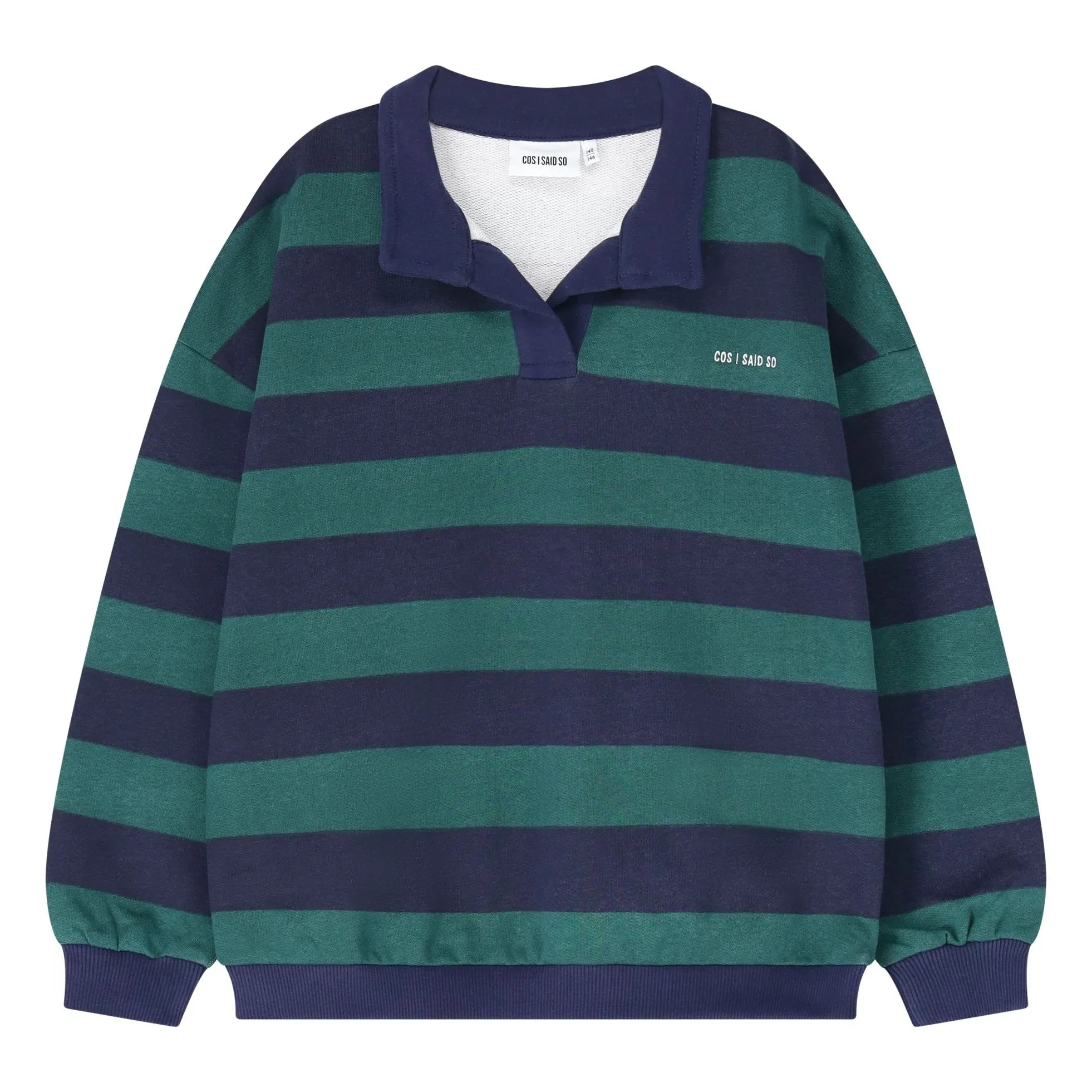 Cos I Said So - Polo de algodón orgánico a rayas | Azul marino