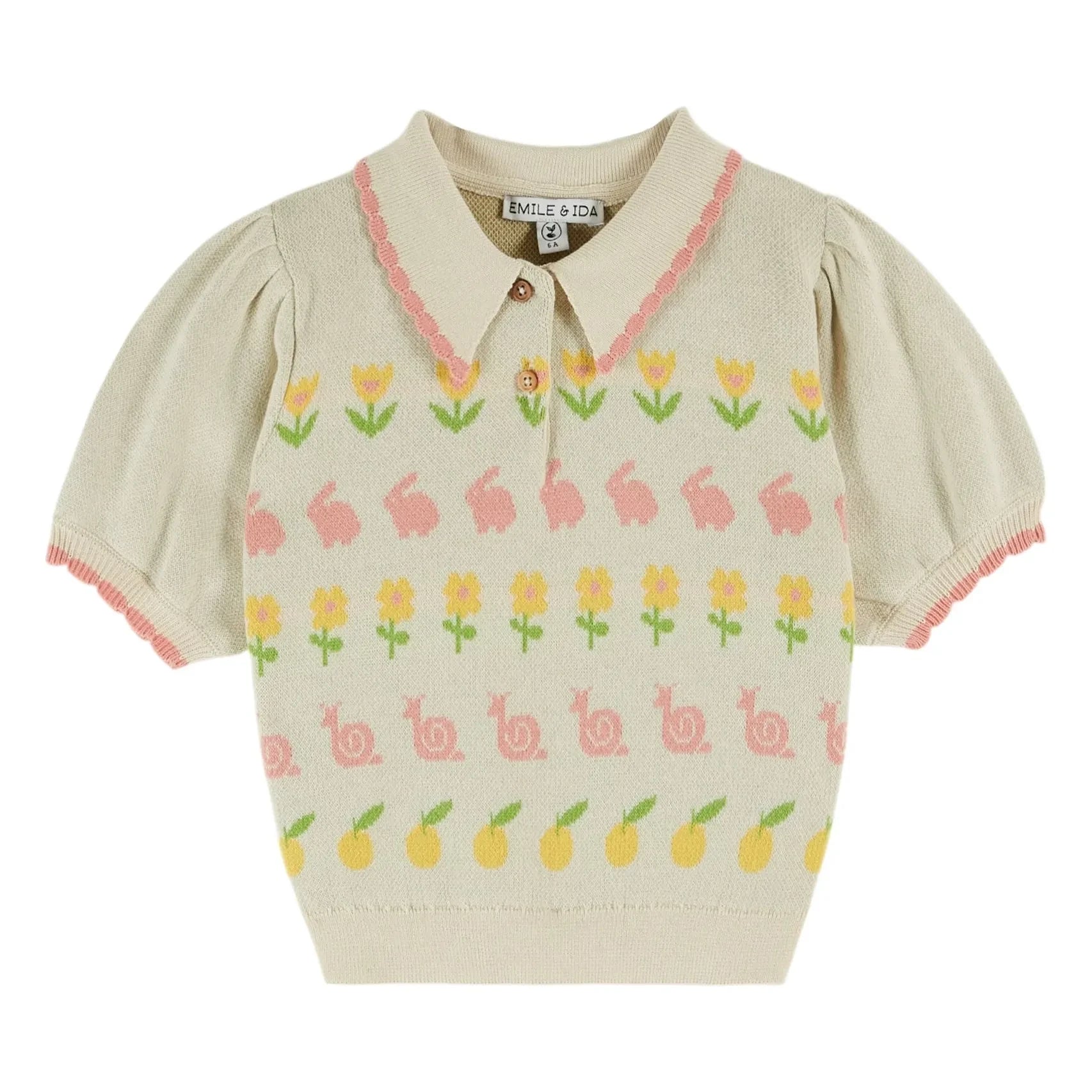 Emile et Ida - Polo Conejos de Algodón Orgánico | Beige