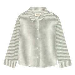brunobruno nation - Nohrla Camisa de Algodón Orgánico a Rayas | Verde