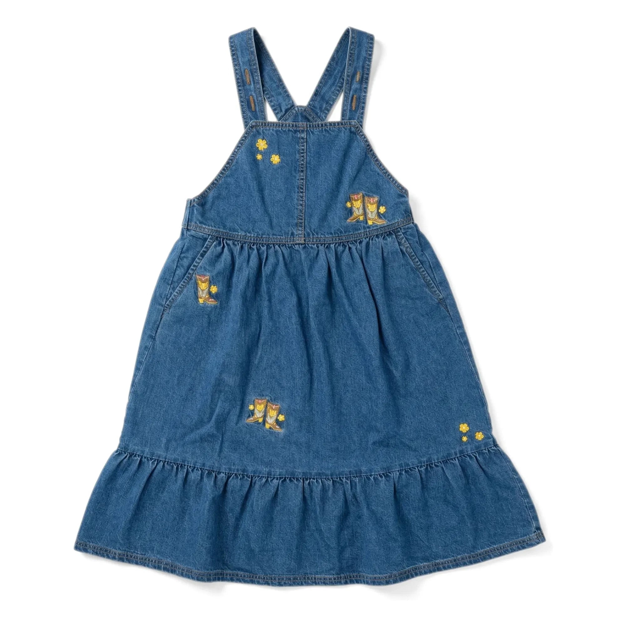 Hundred Pieces - Vestido Peto con Botas | Azul
