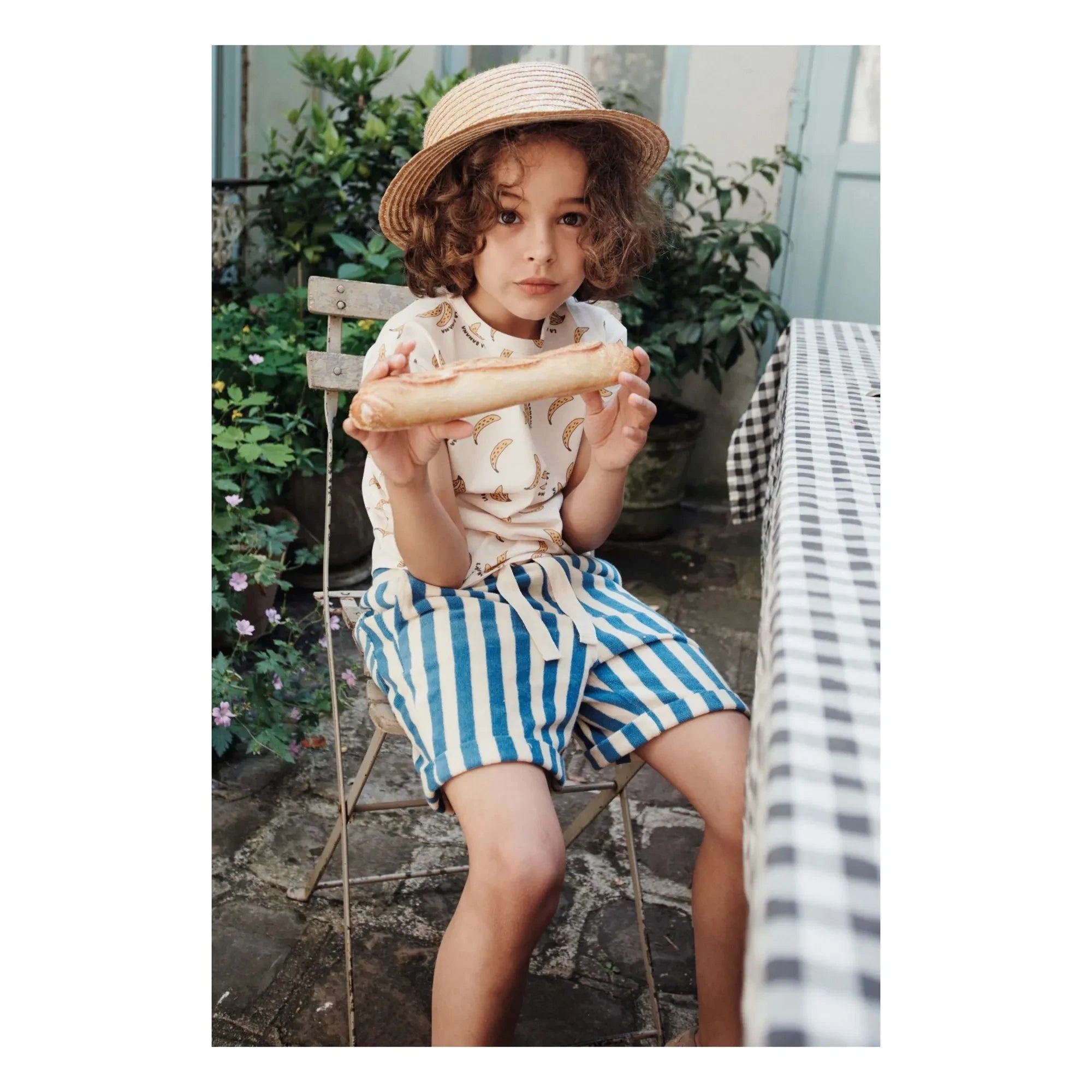Emile et Ida - Camiseta de Algodón Orgánico con Plátanos | Crema