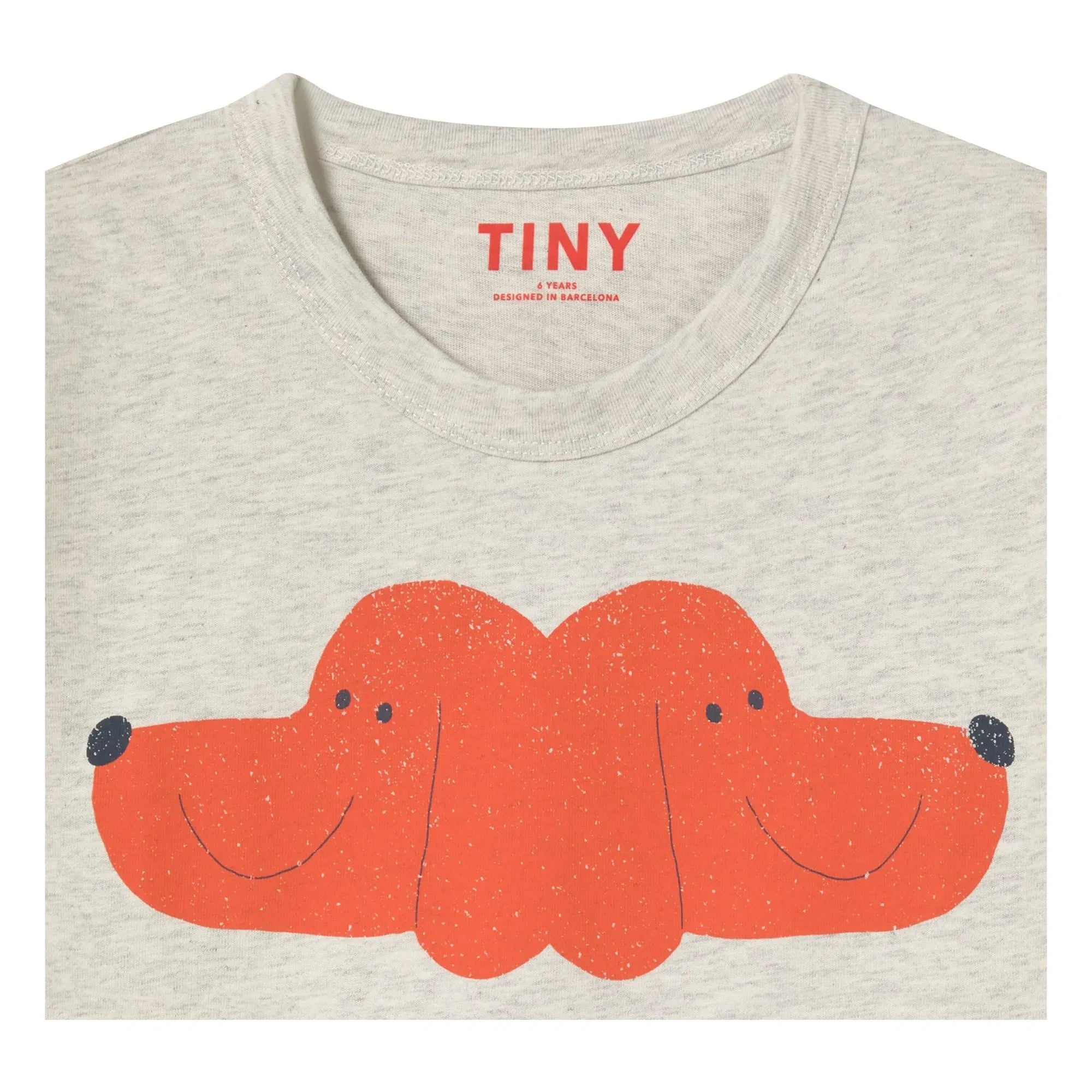 Tinycottons - Camiseta de algodón orgánico Tiny & Tiny Dogs | Beige jaspeado