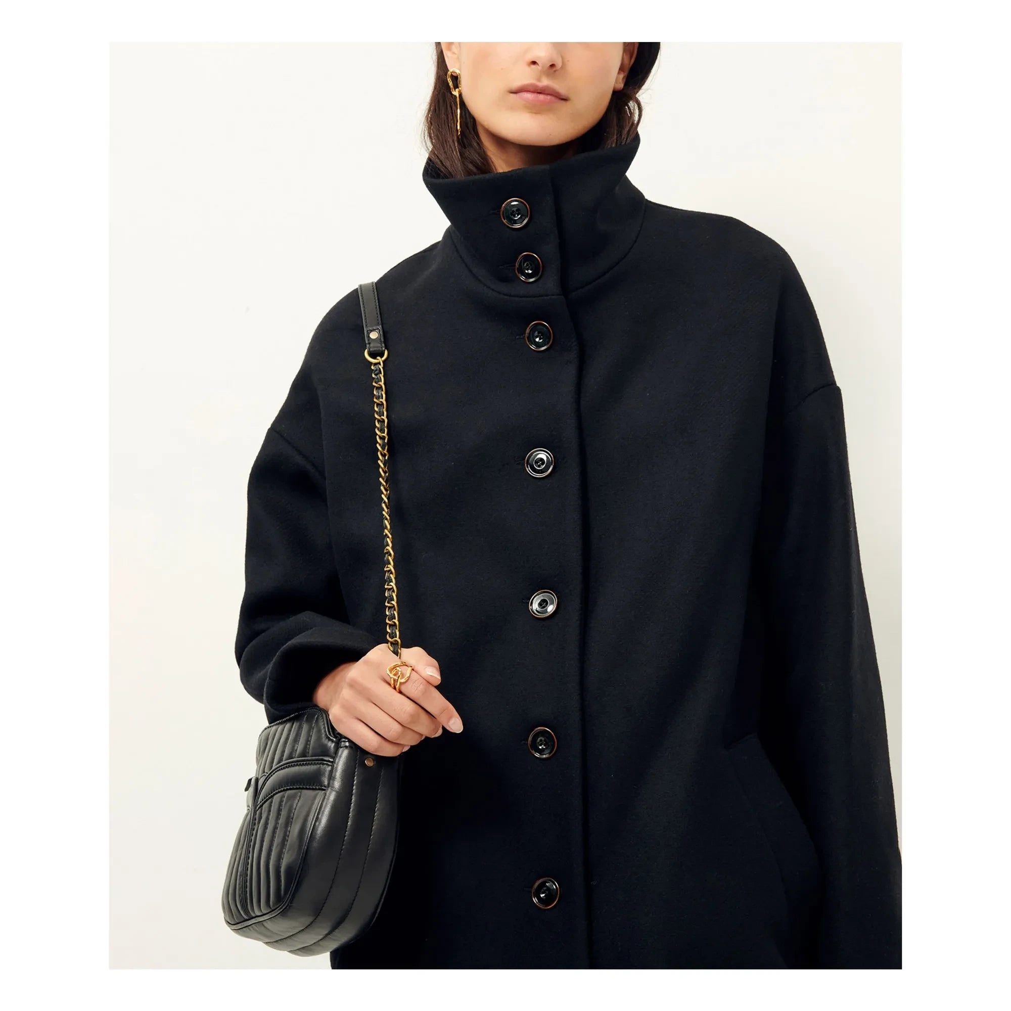 Sessùn - Bolso de Piel Divino | Negro